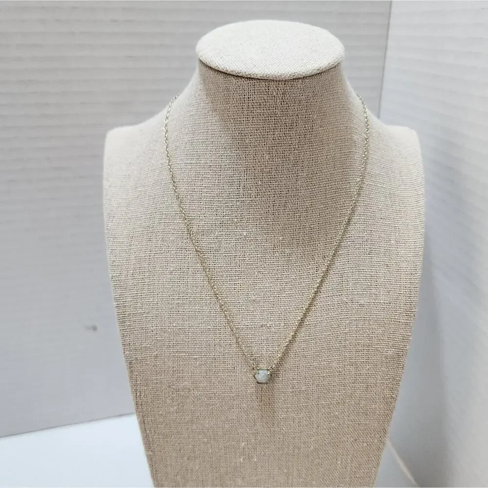 Kendra Scott White Drusy‎ and Silver Necklace - Picture 3 of 6